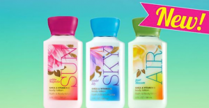 Free 3 oz Body Lotion in New Sun, Sky or Air From Bath & Body Works