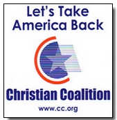 Free 4"X4" Christian Coalition Window Decal