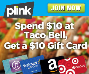 Plink: Free $10 Gift Card with $10 Taco Bell Purchase