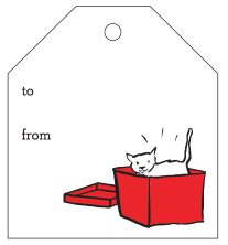 Free Printable Cat Tao Holiday Gift Tags